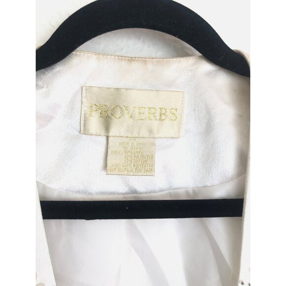 PROVERBS- WOMENS WHITE WITH FLORAL PRINT 3/4 SLEEVE FULLY LINE SIZE 14 - Picture 3 of 7